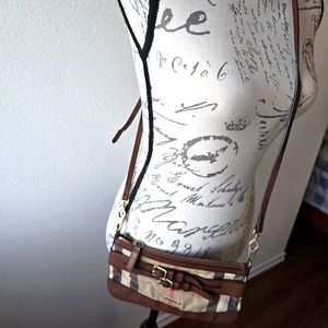 Burberry Brown and Tan Crossbody Bag